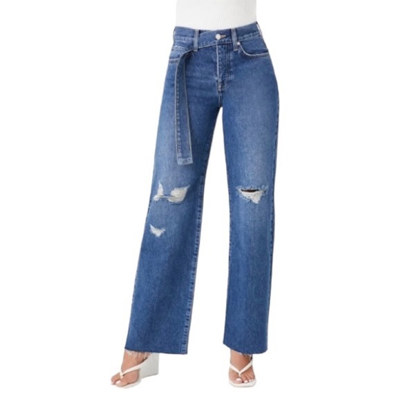 Nwt Forever 21 Premium High-Rise Distressed Ripped Jeans Size 29 - Picture 1 of 12